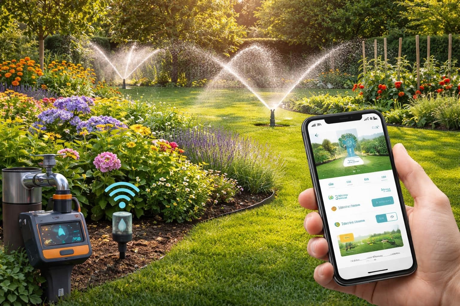 d&eacute;couvrez comment installer un syst&egrave;me d'arrosage automatique contr&ocirc;l&eacute; par smartphone pour un jardin facile &agrave; entretenir et toujours bien irrigu&eacute;.
