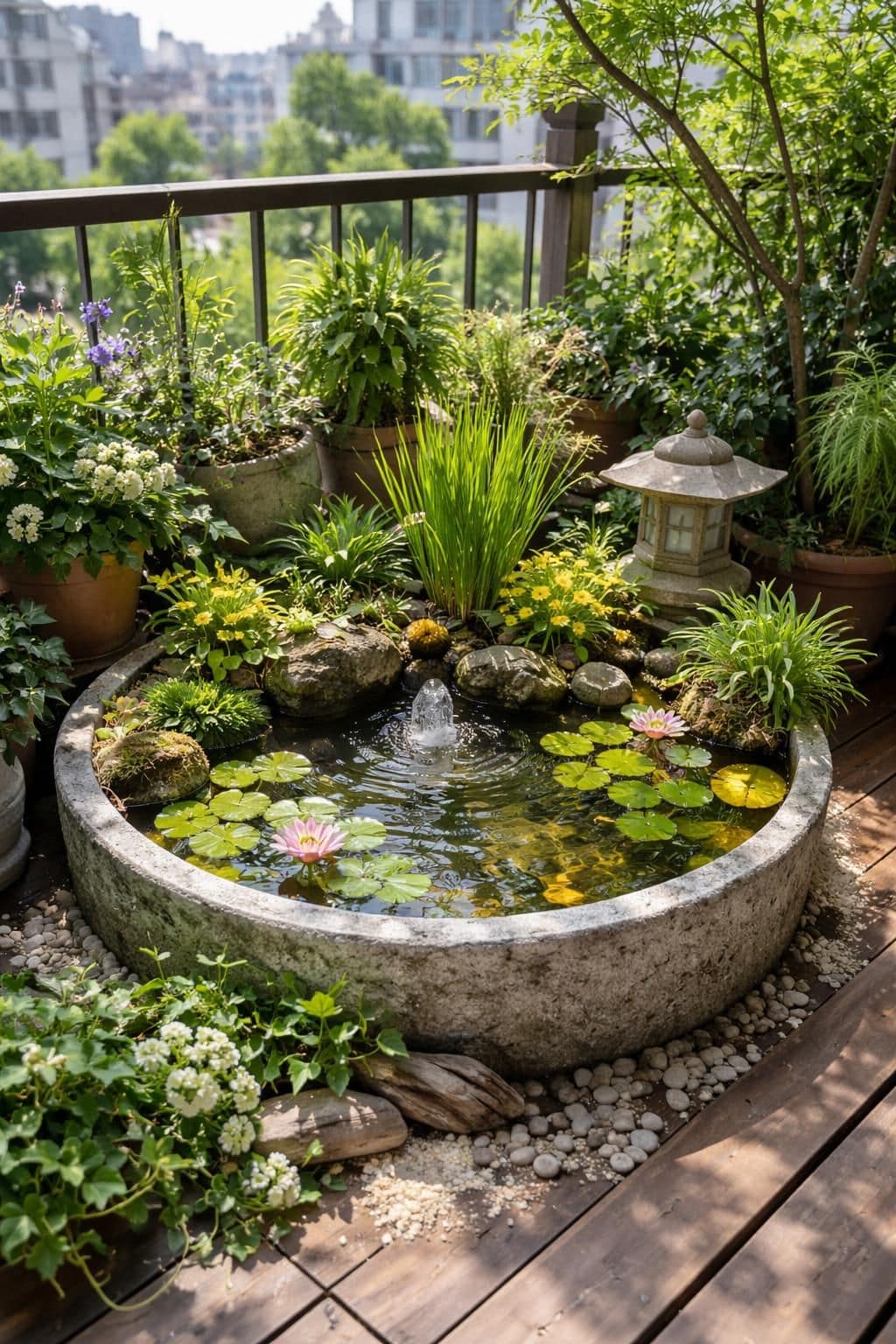 d&eacute;couvrez comment installer un bassin miniature sur votre balcon pour apporter une touche de nature et de s&eacute;r&eacute;nit&eacute; &agrave; votre espace ext&eacute;rieur.