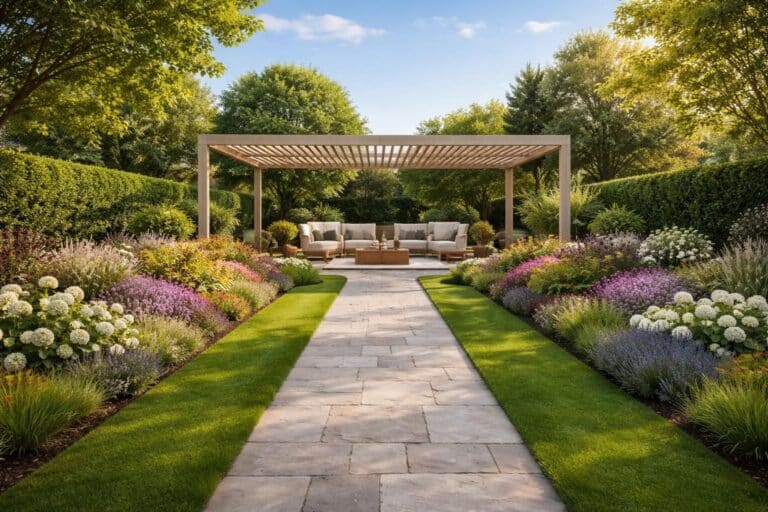 découvrez comment installer une pergola parfaitement alignée avec l'allée de votre jardin pour créer un espace extérieur harmonieux et élégant.