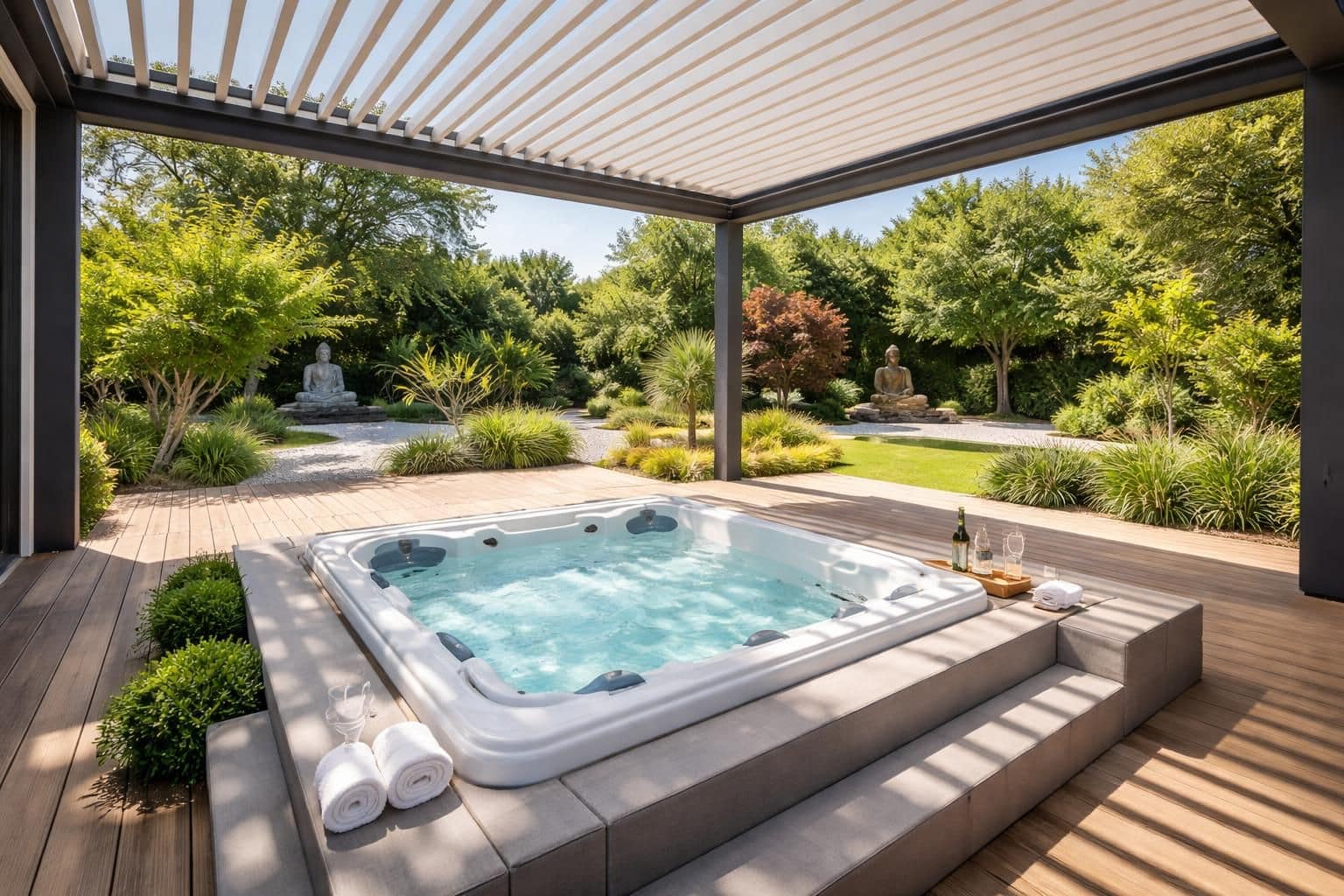 d&eacute;couvrez comment installer un spa encastr&eacute; en ext&eacute;rieur pour profiter d'un espace d&eacute;tente &eacute;l&eacute;gant et int&eacute;gr&eacute; &agrave; votre jardin.