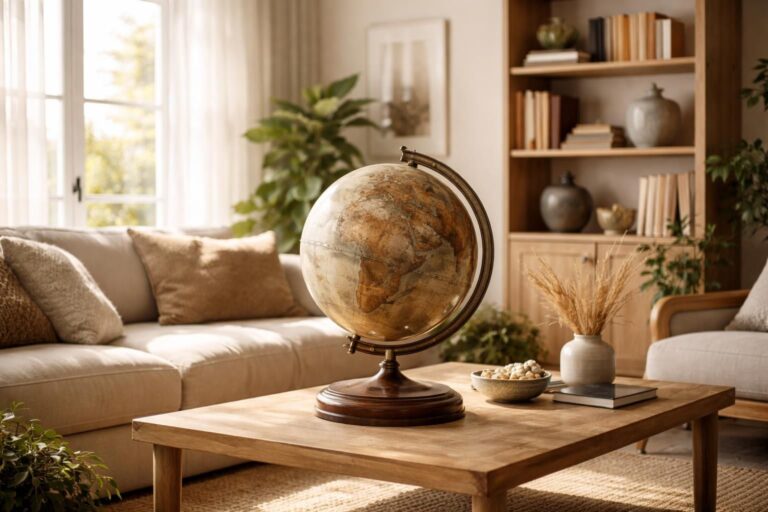 découvrez comment intégrer un globe terrestre vintage dans votre salon pour apporter une touche d'élégance et de caractère à votre décoration intérieure.
