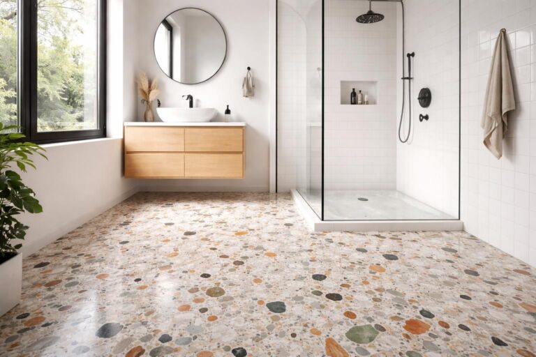 découvrez comment intégrer un sol terrazzo dans votre salle de bain pour allier élégance et modernité, avec des conseils pratiques sur les matériaux, l'installation et l'entretien.
