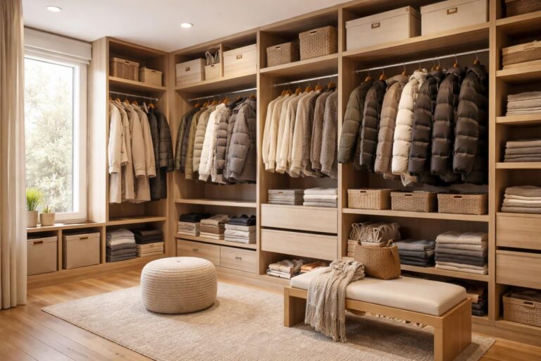 découvrez comment optimiser votre dressing pour ranger efficacement vos vêtements volumineux et gagner de l'espace tout en gardant tout organisé.