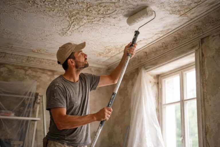 découvrez comment peindre facilement un plafond texturé ancien pour lui redonner un aspect neuf et lumineux grâce à nos conseils pratiques et astuces professionnelles.