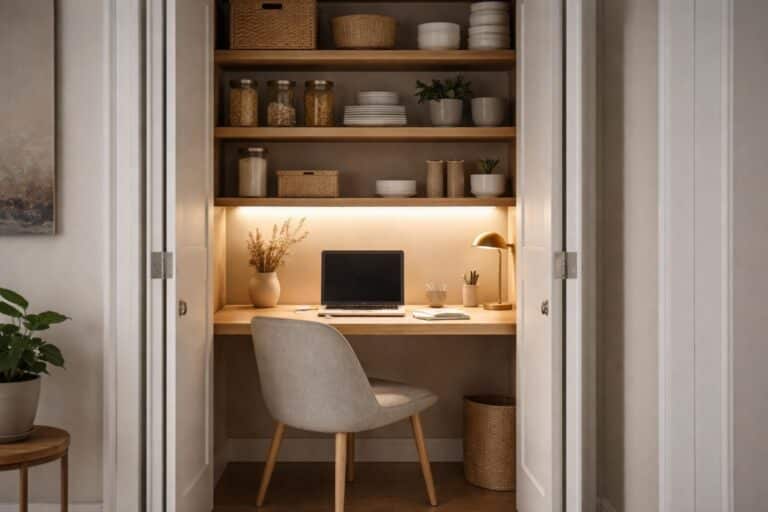 apprenez à transformer un garde-manger en un bureau discret et fonctionnel, optimisant l'espace de votre maison avec style et praticité.