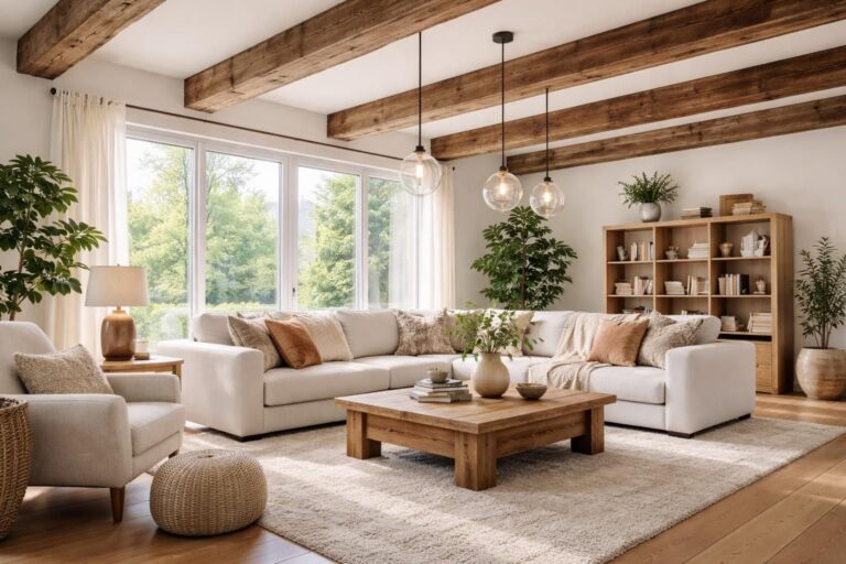 découvrez comment aménager un salon avec poutres apparentes pour allier charme authentique et décoration moderne. conseils et idées déco pour un espace chaleureux et élégant.