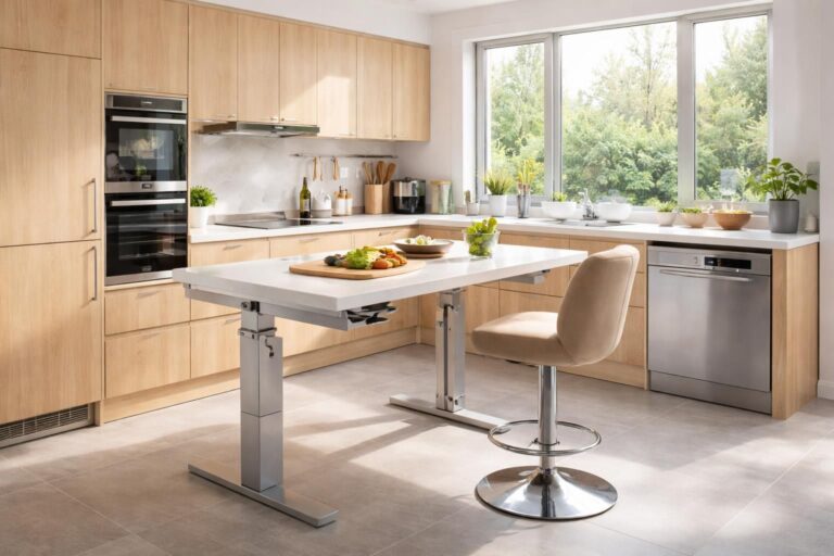 découvrez comment aménager une cuisine adaptée pour cuisiner debout ou assis, alliant confort et fonctionnalité pour tous vos besoins culinaires.