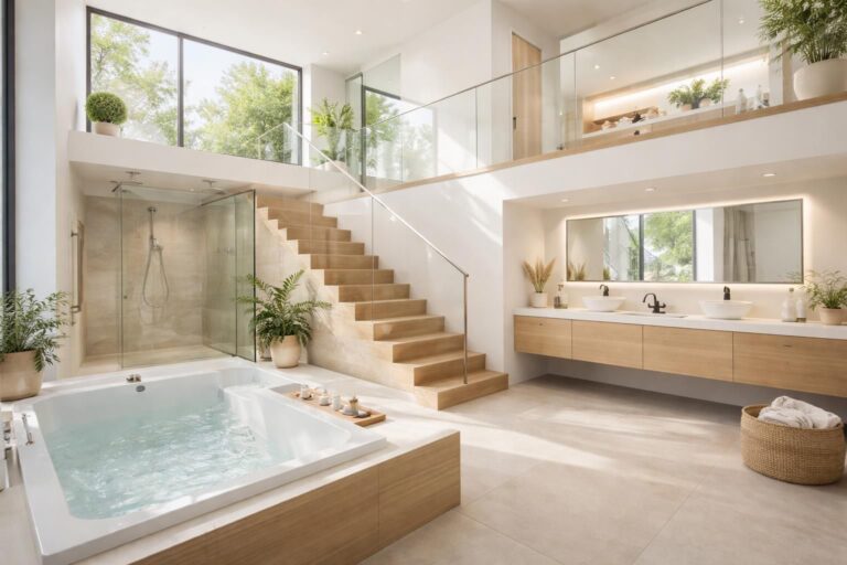 découvrez nos conseils pratiques pour aménager une salle de bain familiale fonctionnelle et élégante dans un duplex, alliant confort et optimisation de l'espace.