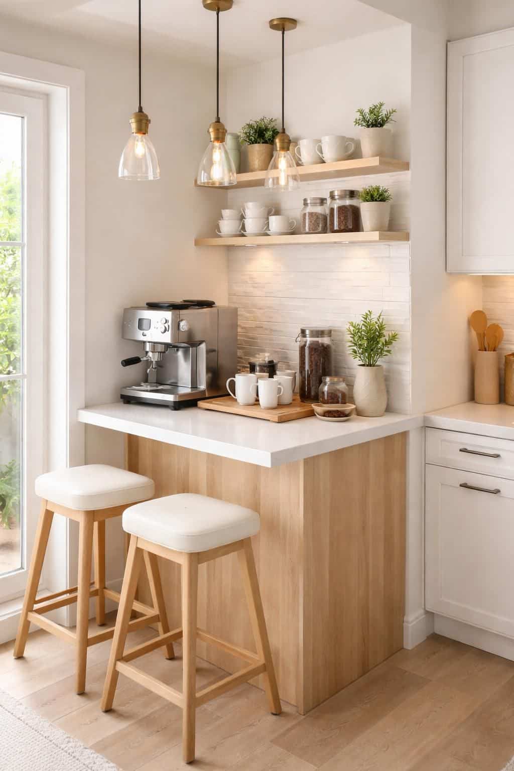 d&eacute;couvrez comment am&eacute;nager un coin caf&eacute; dans votre cuisine pour savourer vos boissons pr&eacute;f&eacute;r&eacute;es dans un espace chaleureux et fonctionnel.