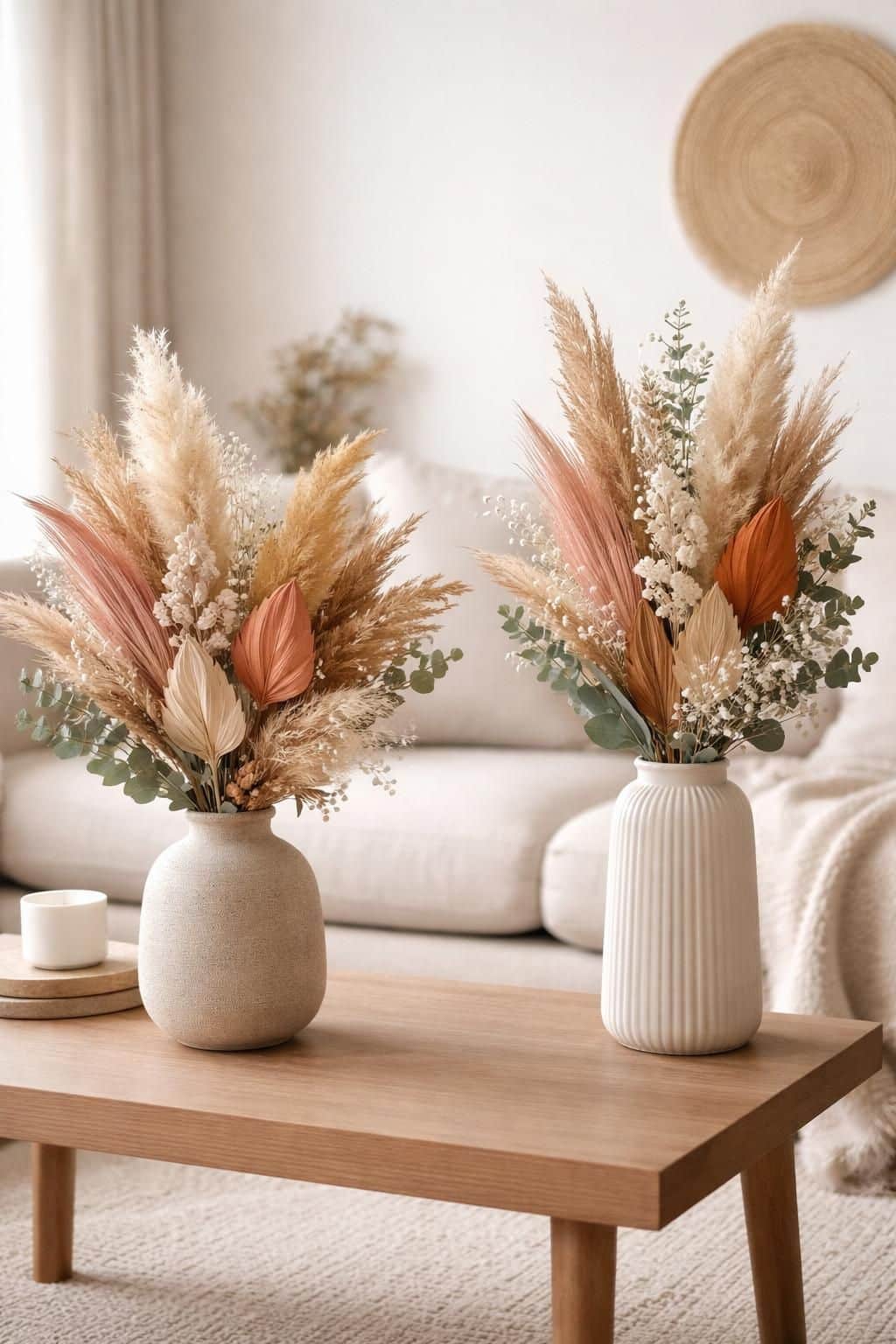 apprenez &agrave; d&eacute;corer votre int&eacute;rieur avec des bouquets secs minimalistes pour une ambiance naturelle et &eacute;l&eacute;gante, facile &agrave; entretenir et toujours tendance.
