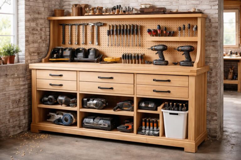 apprenez à fabriquer un meuble d’atelier pratique et durable pour organiser vos outils facilement. guide étape par étape pour un rangement optimal.