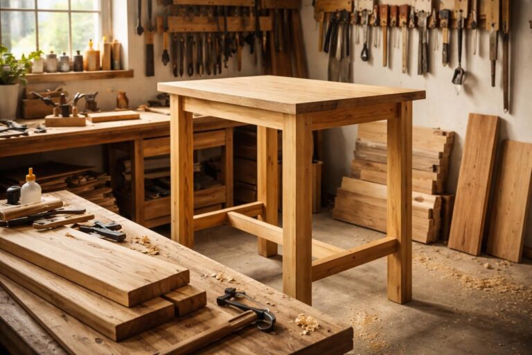 découvrez comment fabriquer une table haute en bois massif avec des étapes simples et des conseils pratiques pour un meuble robuste et élégant.