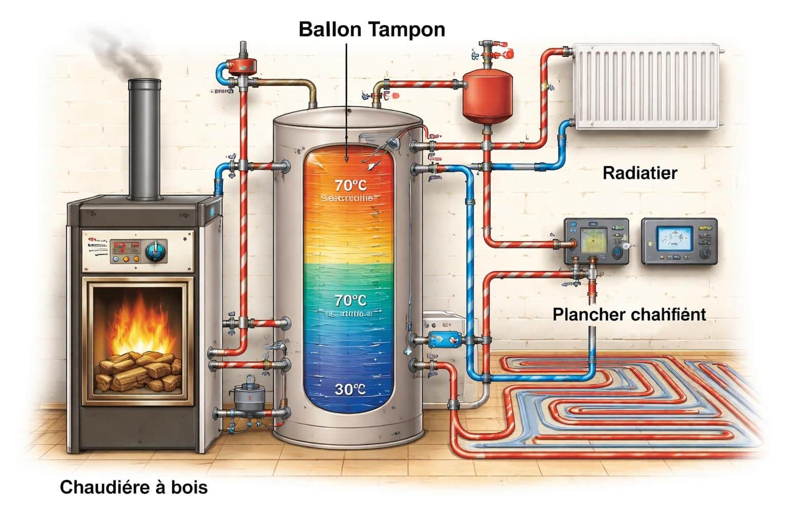 d&eacute;couvrez comment installer un ballon tampon pour chauffage bois afin d'optimiser le stockage de chaleur et am&eacute;liorer l'efficacit&eacute; de votre syst&egrave;me de chauffage.
