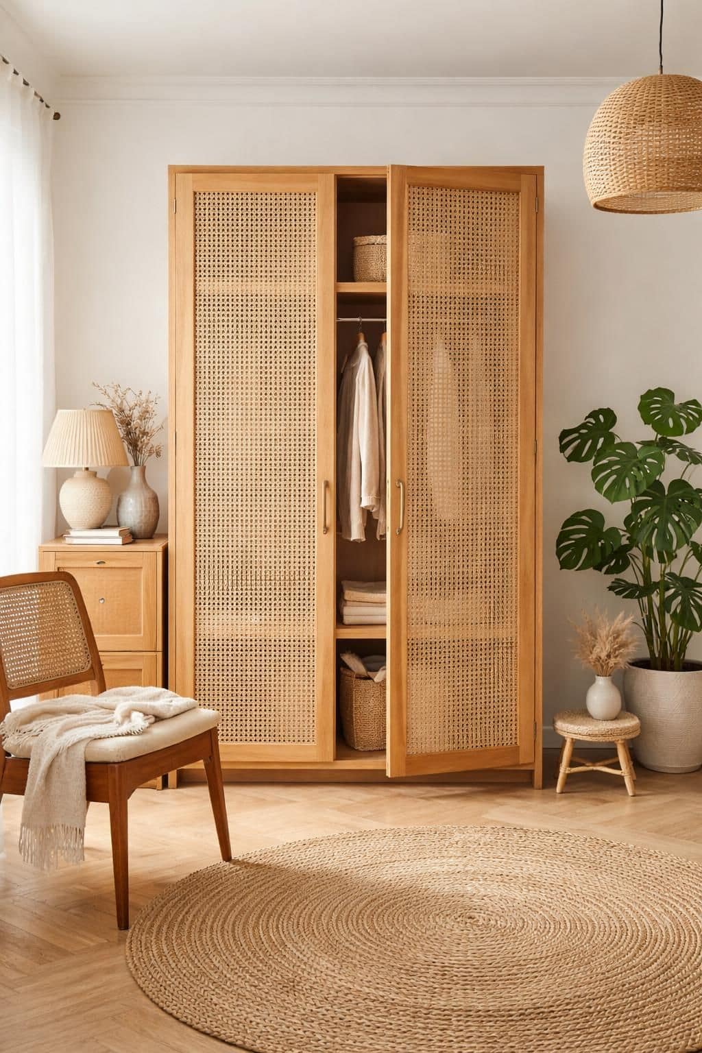 apprenez comment intégrer du cannage sur les portes de placard pour un style naturel et élégant, avec des conseils pratiques et des étapes détaillées.