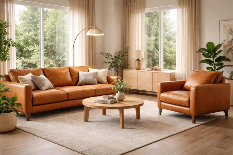 découvrez comment intégrer élégamment du cuir camel dans votre salon pour apporter chaleur et sophistication à votre décoration intérieure.