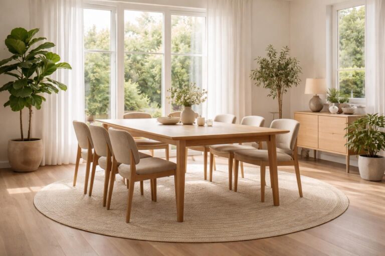 découvrez comment intégrer parfaitement un tapis rond sous votre table de salle à manger pour créer un espace chaleureux et harmonieux. conseils déco et astuces pratiques pour sublimer votre pièce.