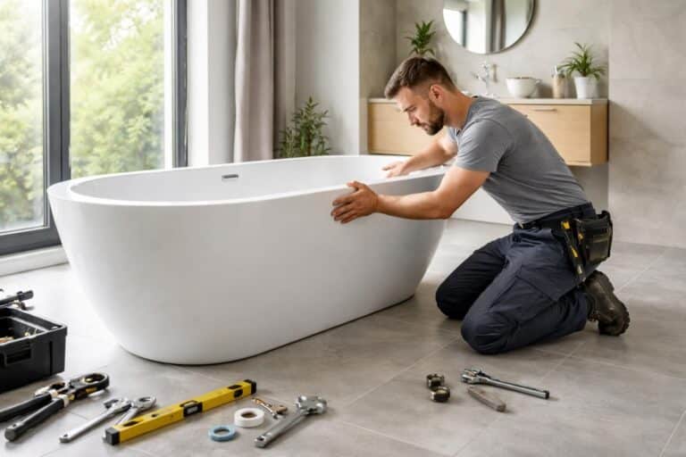 apprenez à poser une baignoire autoportante facilement grâce à notre guide étape par étape, pour une salle de bain moderne et élégante.