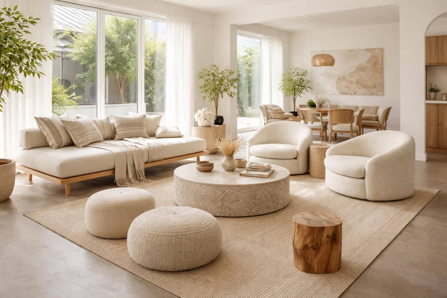 d&eacute;couvrez comment am&eacute;nager un salon sans canap&eacute; de mani&egrave;re &eacute;l&eacute;gante et fonctionnelle, en optimisant l'espace avec des alternatives confortables et design.