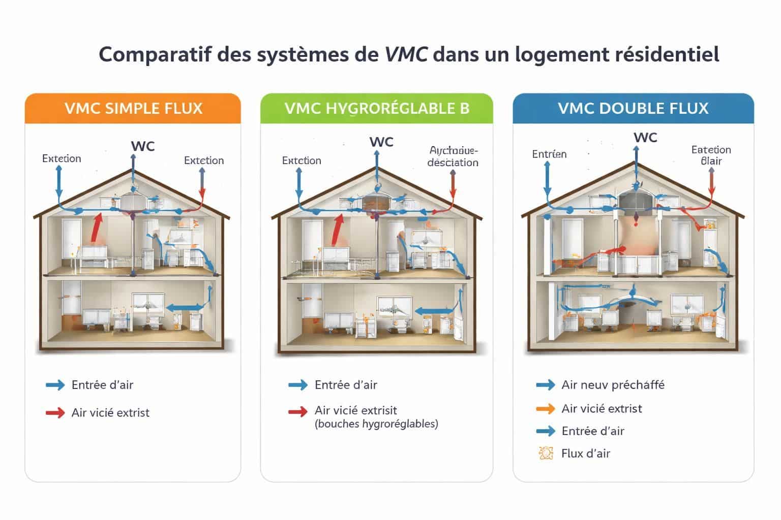 découvrez comment choisir entre une ventilation double flux et une ventilation simple flux hygro pour optimiser la qualité de l'air intérieur et réaliser des économies d'énergie.