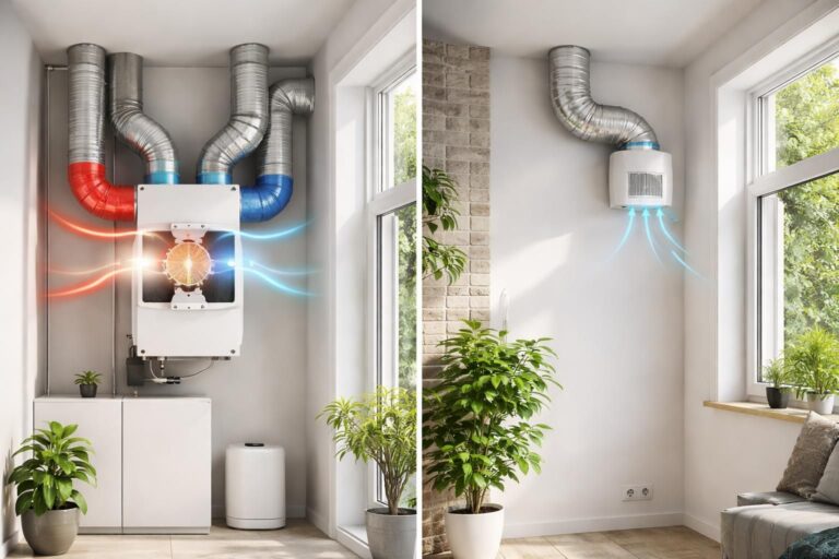 découvrez comment choisir entre une ventilation double flux et une ventilation simple flux hygro pour optimiser la qualité de l'air intérieur et réduire la consommation énergétique de votre logement.