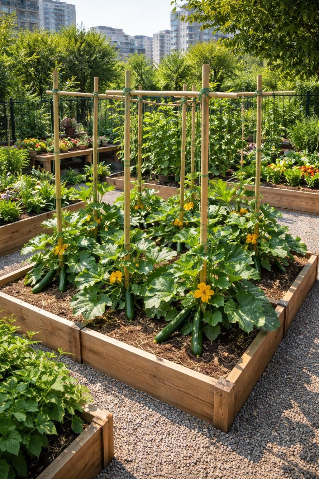 découvrez comment cultiver des courgettes facilement dans un carré potager pour une récolte abondante et savoureuse.