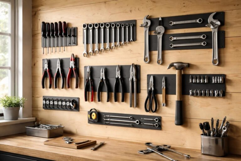 apprenez à fabriquer un mur d’outils aimantés pratique et esthétique pour organiser votre atelier facilement et gagner de la place.