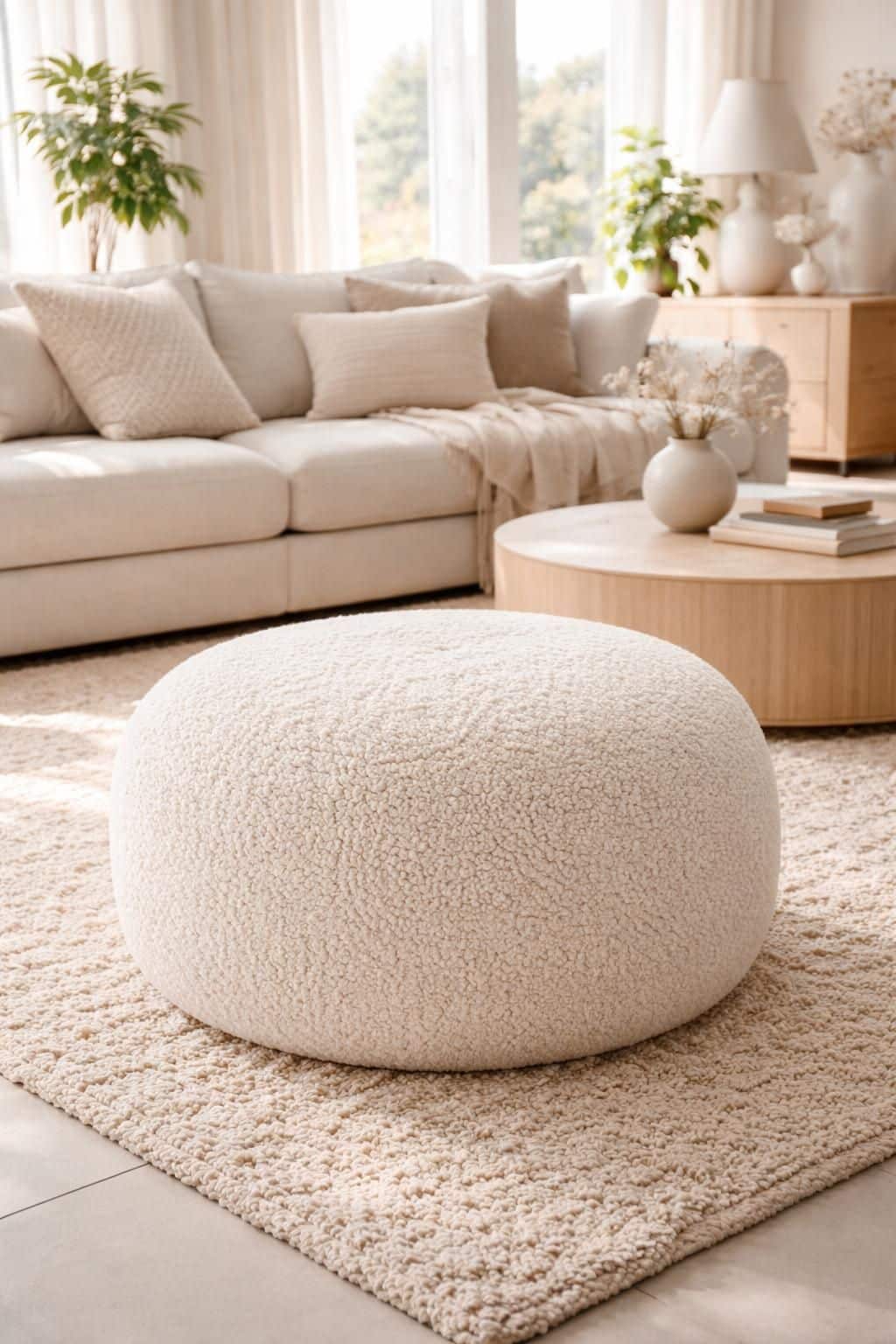 d&eacute;couvrez comment int&eacute;grer un pouf bouclette dans un salon moderne pour apporter confort et style &agrave; votre d&eacute;coration int&eacute;rieure.