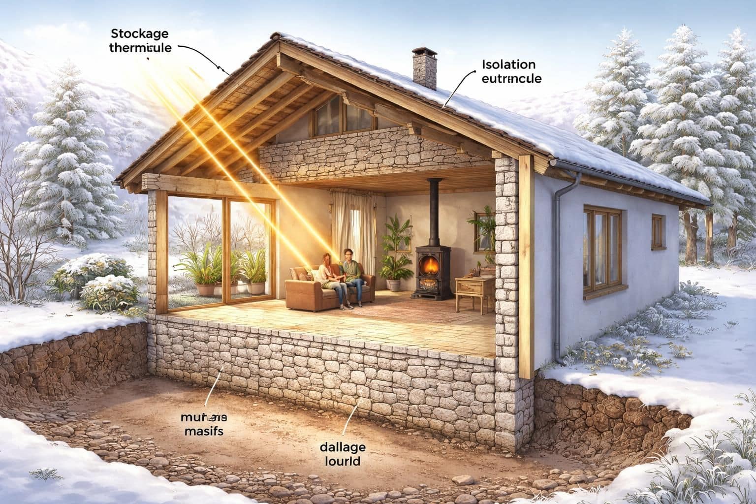 d&eacute;couvrez comment optimiser le chauffage et l'inertie thermique pour une maison confortable en climat froid, en alliant efficacit&eacute; &eacute;nerg&eacute;tique et bien-&ecirc;tre.