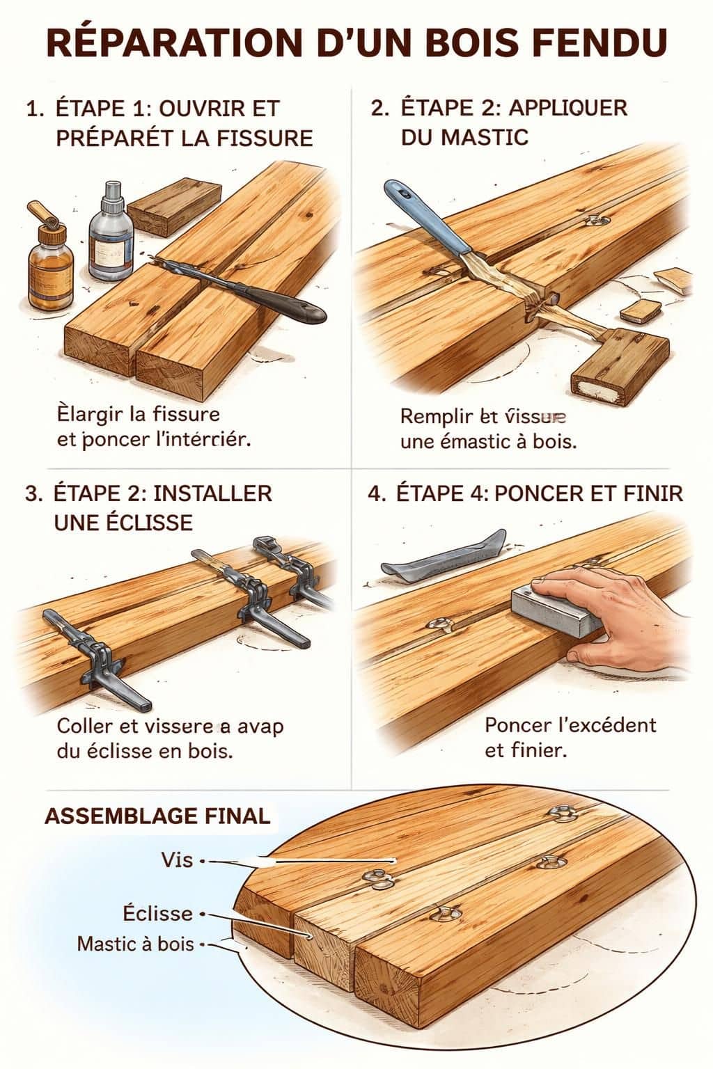 d&eacute;couvrez comment r&eacute;parer un meuble en bois fendu rapidement et efficacement gr&acirc;ce &agrave; nos astuces simples et conseils pratiques.