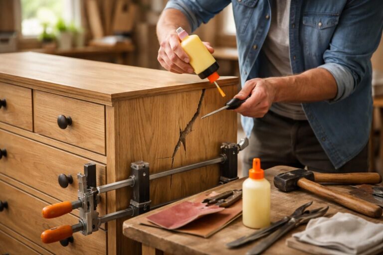 découvrez les meilleures astuces et techniques pour réparer un meuble en bois fendu facilement et lui redonner toute sa beauté.
