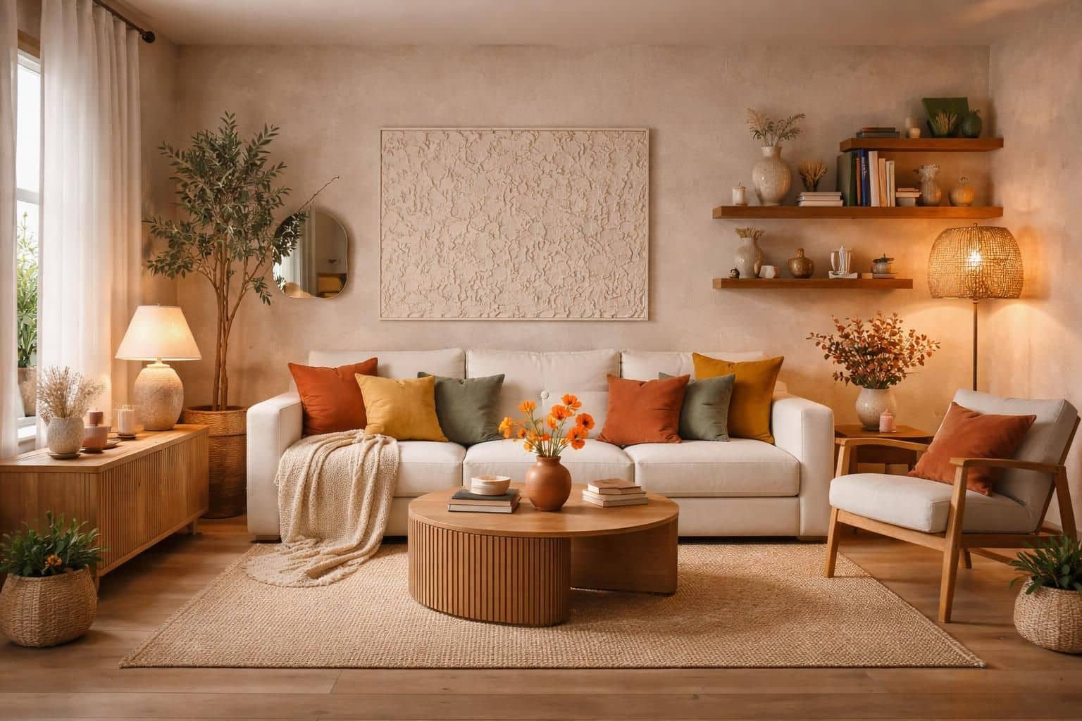 d&eacute;couvrez comment r&eacute;ussir une d&eacute;co beige &eacute;l&eacute;gante et dynamique, &eacute;vitant la monotonie gr&acirc;ce &agrave; des astuces de couleurs, textures et accessoires.