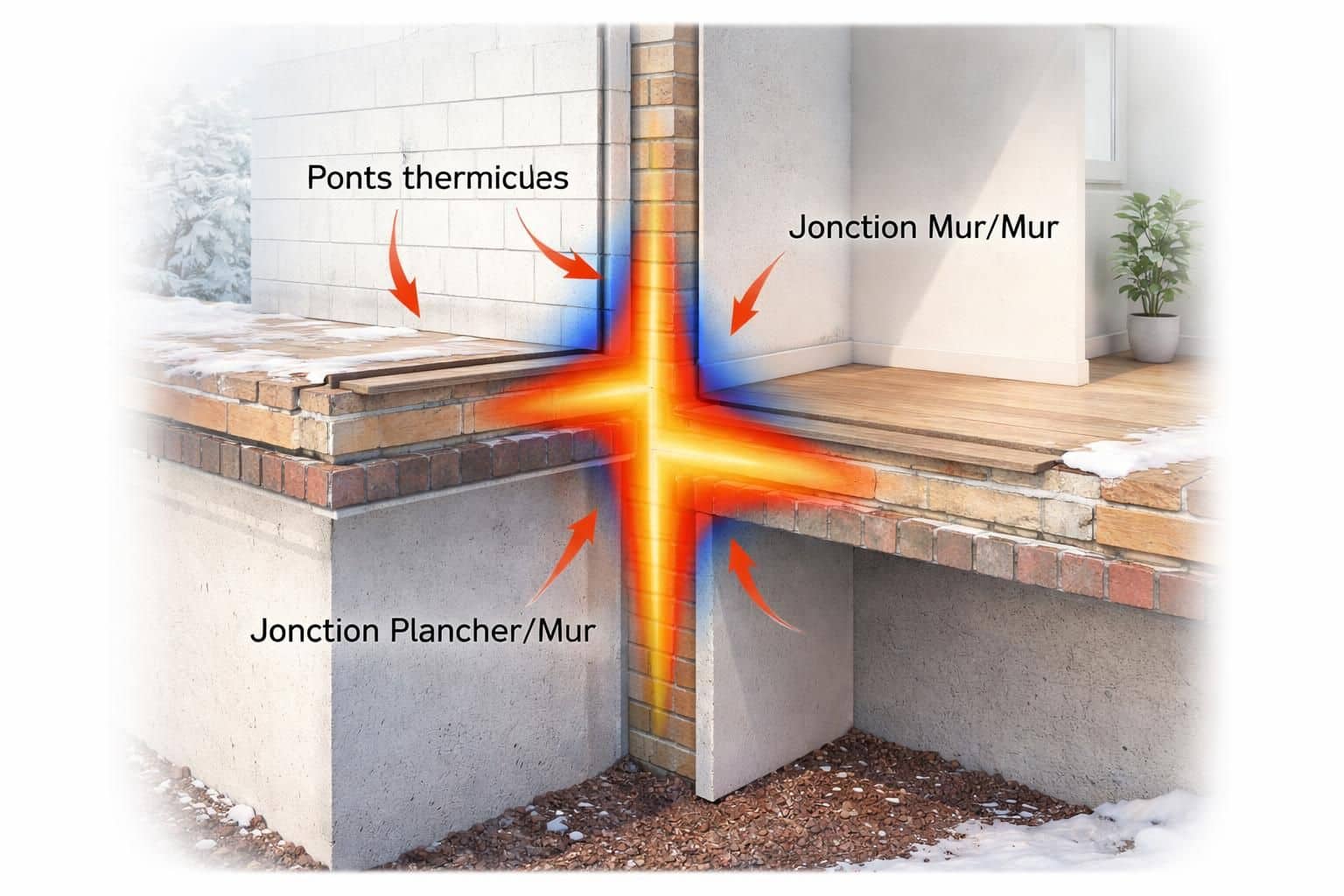 d&eacute;couvrez comment traiter efficacement les ponts thermiques aux angles des murs pour am&eacute;liorer l'isolation thermique de votre habitation et r&eacute;duire les d&eacute;perditions d'&eacute;nergie.