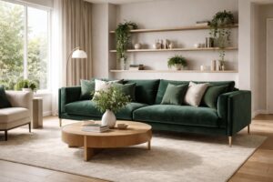 découvrez comment intégrer le vert bouteille dans votre salon pour créer une ambiance élégante et chaleureuse grâce à des conseils déco simples et inspirants.