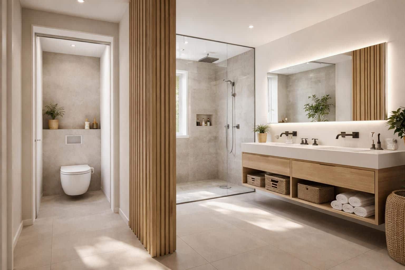 d&eacute;couvrez des id&eacute;es pratiques et esth&eacute;tiques pour am&eacute;nager une salle de bain avec wc s&eacute;par&eacute;, alliant confort, fonctionnalit&eacute; et design adapt&eacute; &agrave; vos besoins.