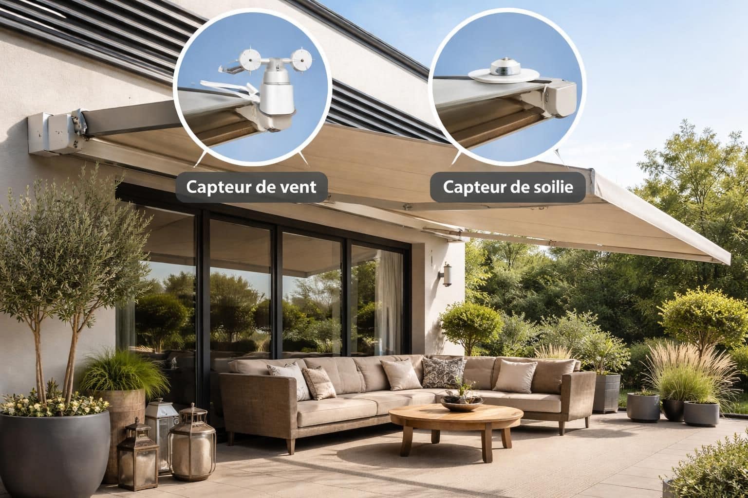 d&eacute;couvrez comment les capteurs m&eacute;t&eacute;o automatisent la gestion de vos stores ext&eacute;rieurs pour un confort optimal et une protection efficace contre les intemp&eacute;ries.