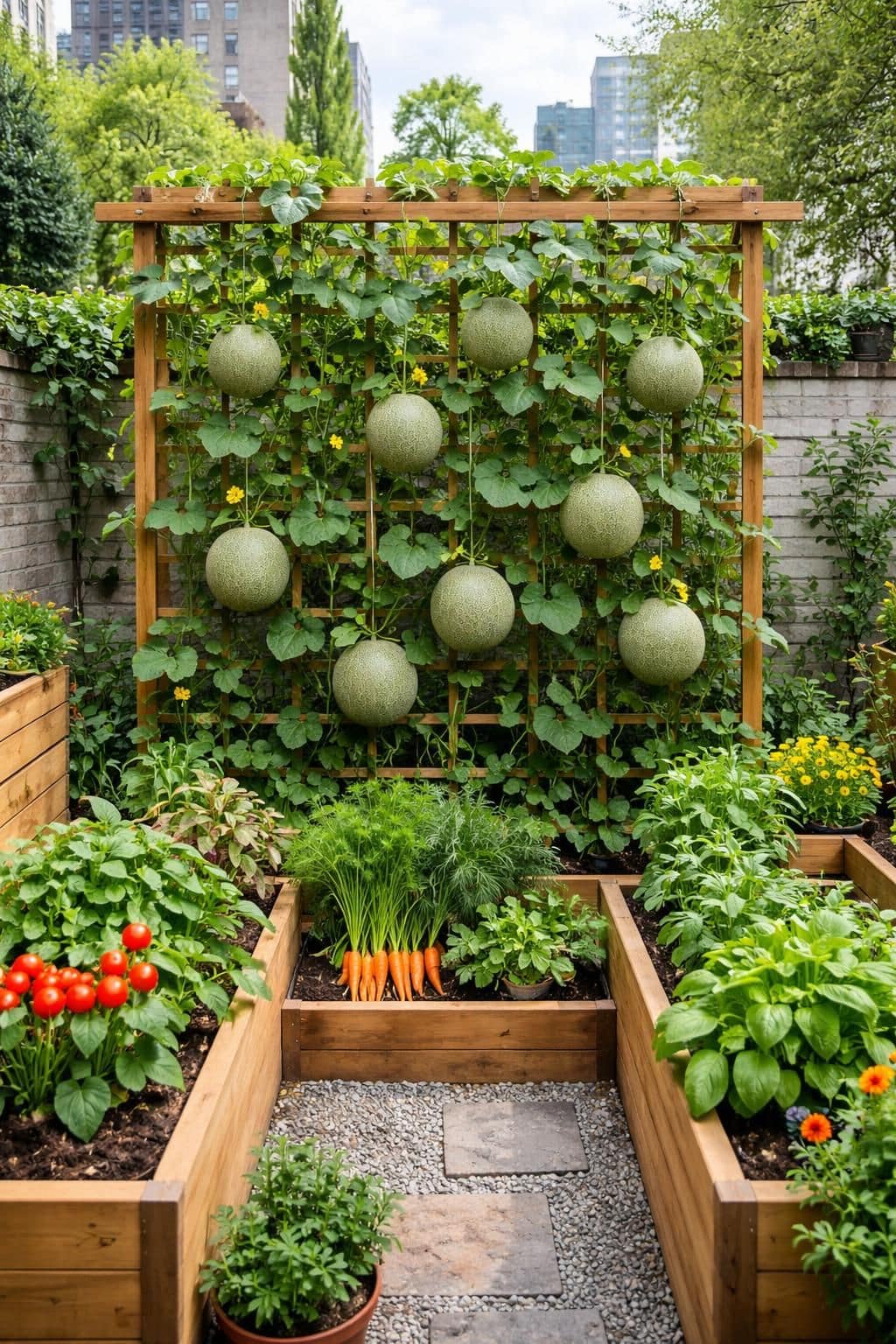 d&eacute;couvrez comment cultiver des melons en vertical pour optimiser l'espace dans votre jardin et obtenir des fruits savoureux et bien form&eacute;s.