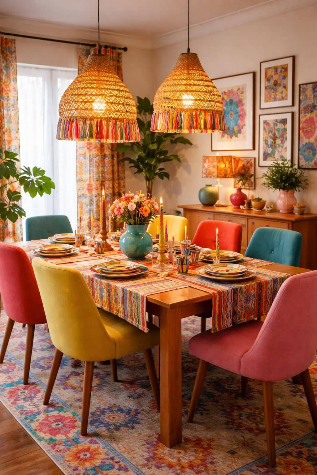 d&eacute;couvrez nos conseils pour d&eacute;corer une salle &agrave; manger color&eacute;e avec style et harmonie, en choisissant les bonnes couleurs, accessoires et meubles pour un espace chaleureux et accueillant.