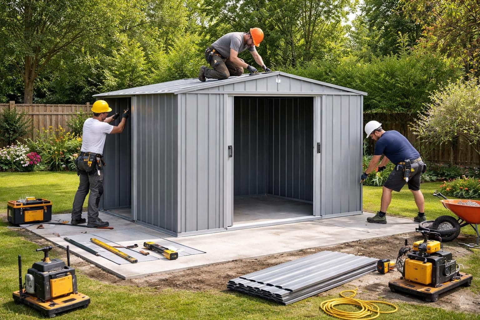 d&eacute;couvrez comment installer un abri de jardin m&eacute;tallique facilement et rapidement pour prot&eacute;ger vos outils et optimiser votre espace ext&eacute;rieur.