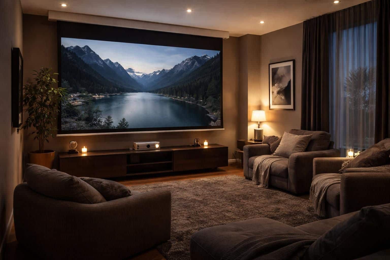 d&eacute;couvrez comment installer un coin cin&eacute;ma chez vous avec un projecteur pour profiter de vos films pr&eacute;f&eacute;r&eacute;s dans une ambiance confortable et immersive.