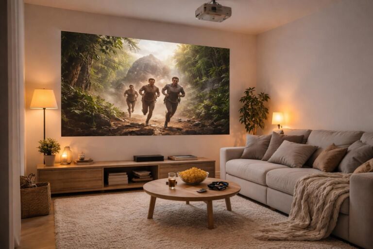 découvrez comment installer un coin cinéma avec un projecteur pour profiter d'une expérience de visionnage immersive et confortable chez vous.