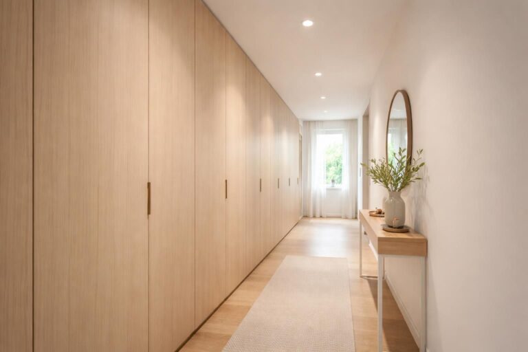 découvrez comment optimiser l'espace de votre couloir en installant un dressing fermé, alliant fonctionnalité et esthétisme pour un rangement pratique et discret.