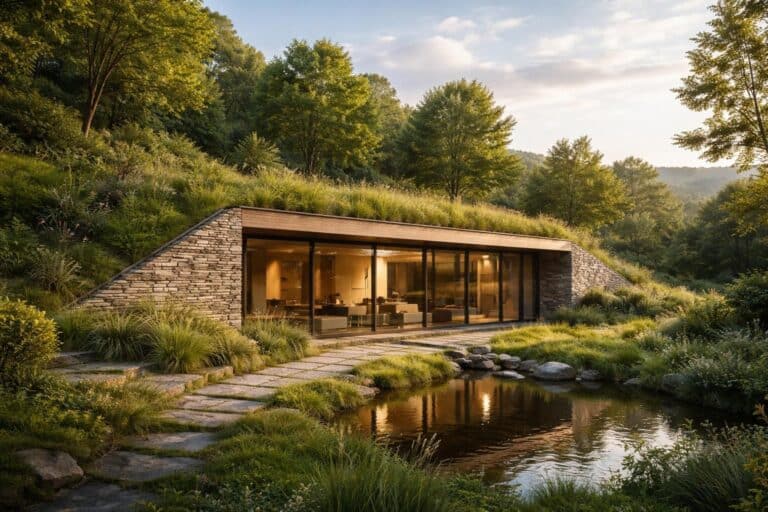 découvrez les avantages d'une maison semi-enterrée et son inertie thermique optimale pour un confort durable et des économies d'énergie.