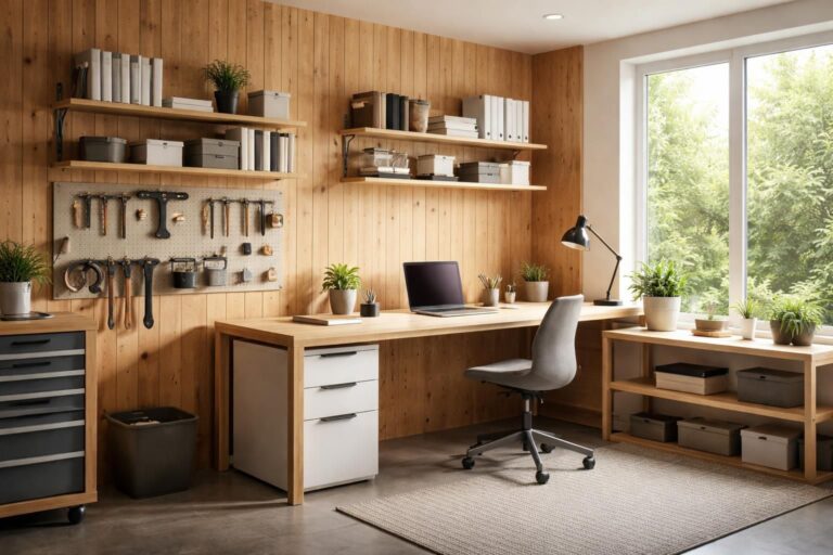 découvrez comment transformer facilement votre atelier de bricolage en un bureau fonctionnel et confortable, optimisant ainsi votre espace de travail à domicile.